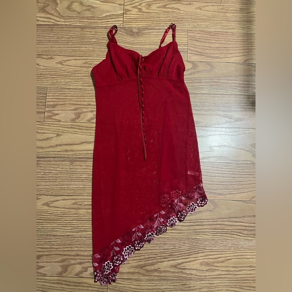 Vintage Asymmetrical Slip Dress Large